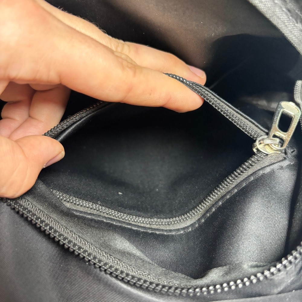 Off White Black Nylon Mini Backpack With Yellow I… - image 6